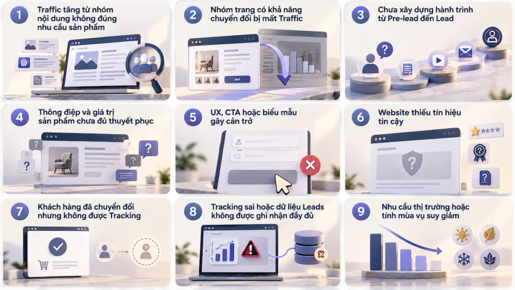 Những nguyên nhân khiến website nhiều Traffic nhưng ít khách hàng